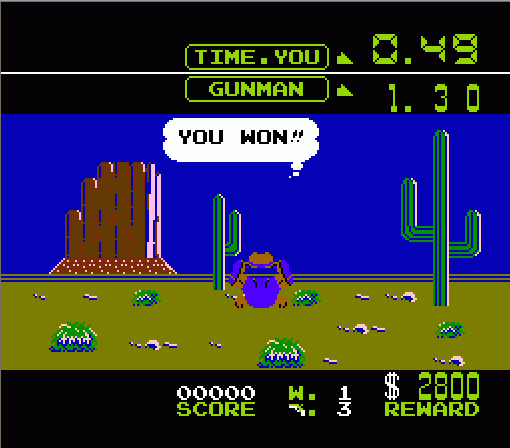 Wild Gunman (U) (PRG1) [!] - screen 2