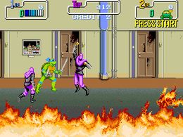 Teenage Mutant Hero Turtles (UK 2 Players) - screen 1