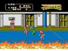 Teenage Mutant Ninja Turtles II: The Arcade Game (PlayChoice-10) - screen 1