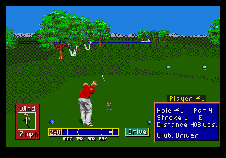 PGA Tour Golf II (W) (REV 00) [c][!] - screen 1