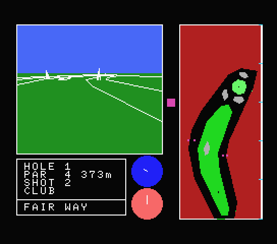 3D Golf Simulation - High-speed (1984) (T&E Soft) (J) - screen 1