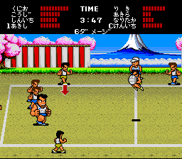 Nekketsu Koukou Dodgeball Bu PC Bangai Hen (J) - screen 2