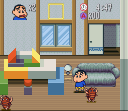 Crayon Shin-chan 2 - Daimaou no Gyakushuu (J) - screen 2