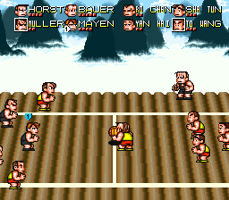 Kunio-kun no Dodge Ball - Zenin Shuugou! (J) - screen 1