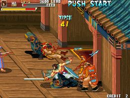 Knights of Valour / Sangoku Senki (ver. 100, Japanese Board) - screen 1