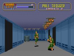 Line of Fire (Japan, FD1094 317-0134) - screen 1