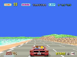 Out Run (set 1, Deluxe?) - screen 1