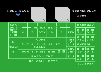 Craps - screen 1