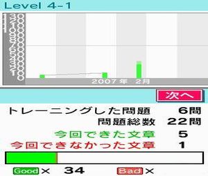 Eigo ga Nigate na Otona no DS - Training Motto Eigo Zuke (J) [0973] - screen 2