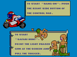Hang-On & Safari Hunt (UE) [!] - screen 1